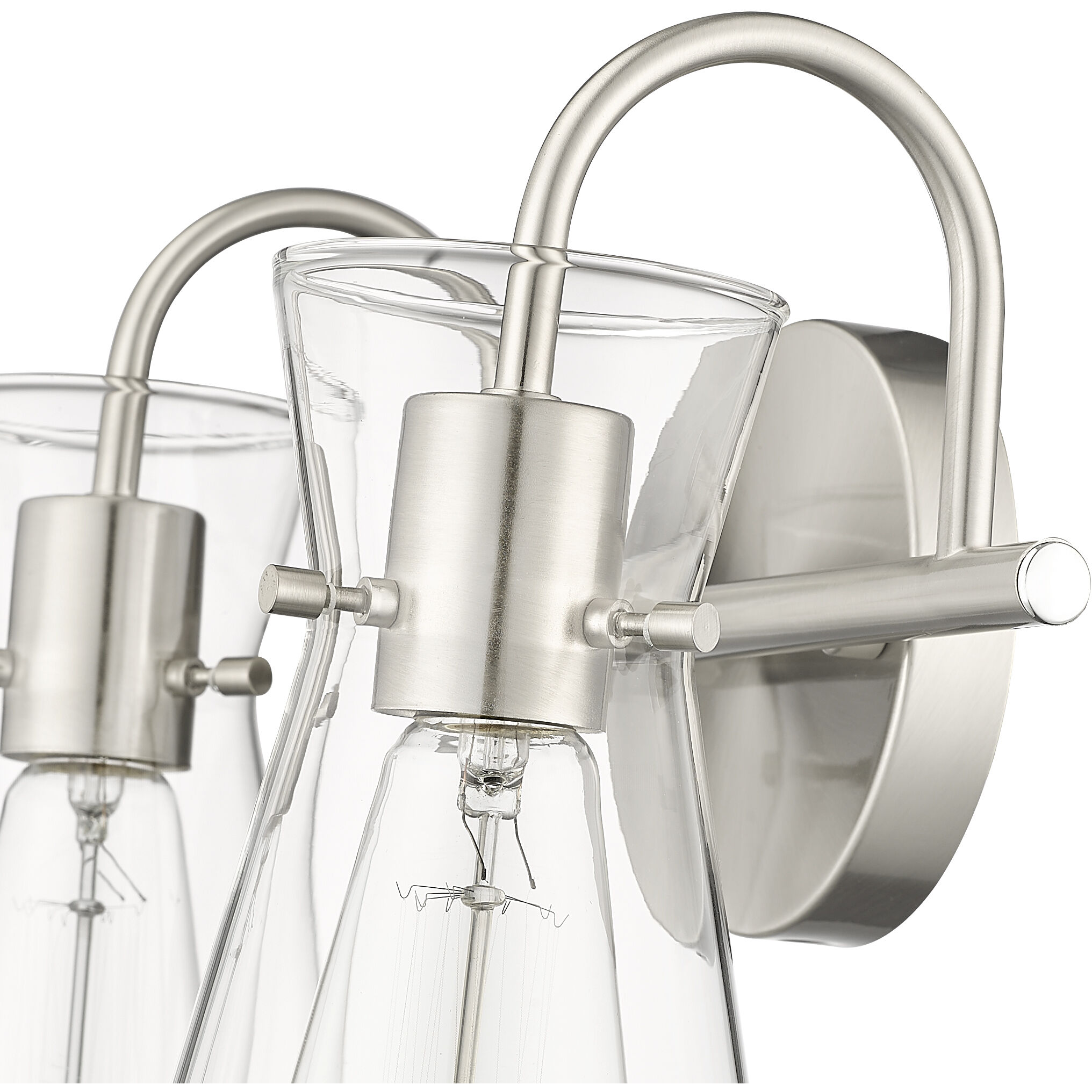 Camellia 2 Light 13.4 inch Brushed Nickel Bathroom Vanity Light Wall Light